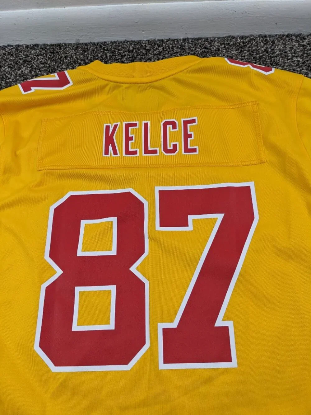 Travis Kelce Kansas City Chiefs Jersey Nike On Field Yellow Youth Boys Large